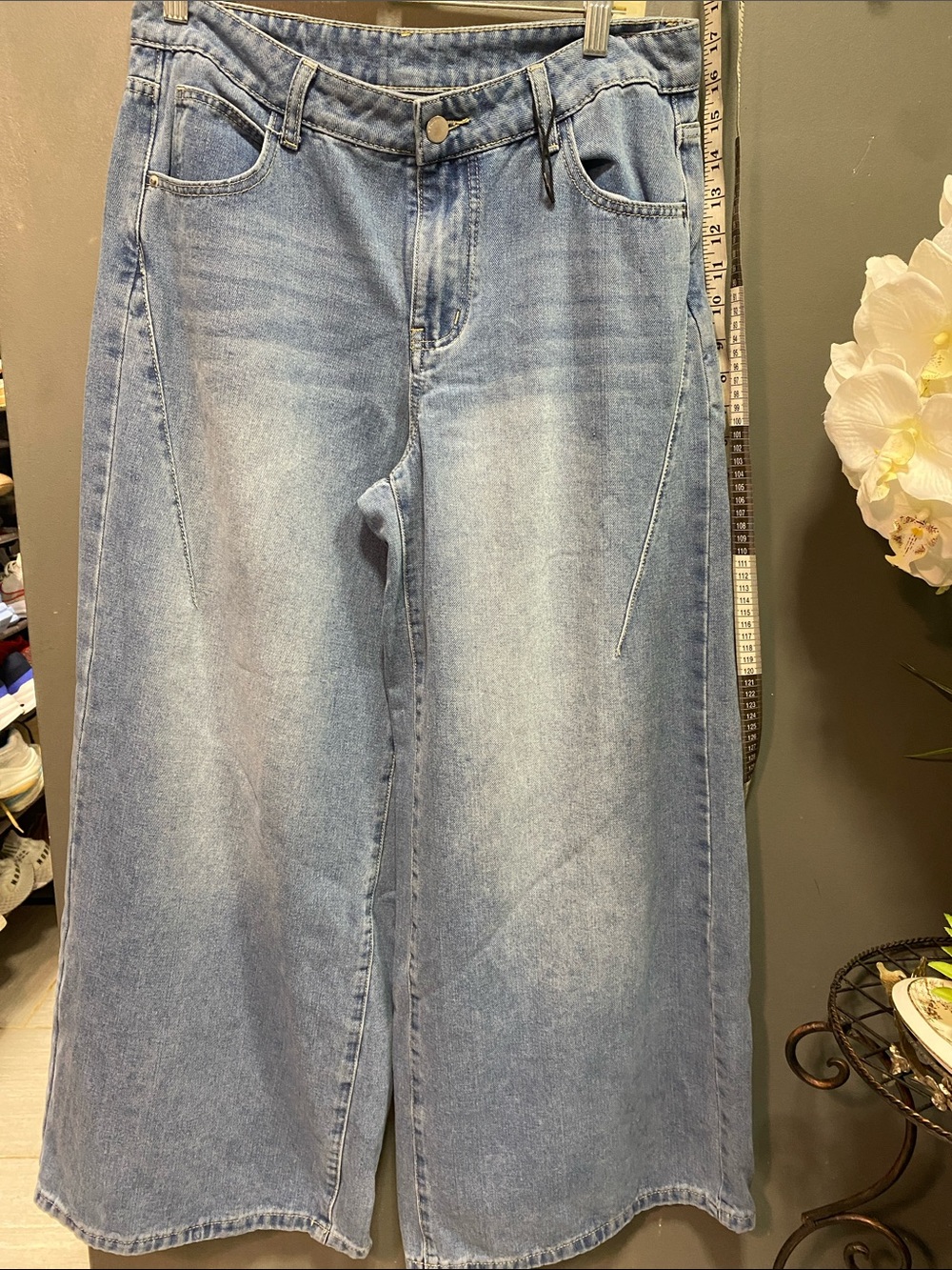 Wide Leg Women's Jeans in Light Blue cider brand
